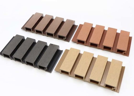 لوحة الجدار الخارجي WPC الخارجية النتوء 219x26mm لوحة الحائط الخارجية