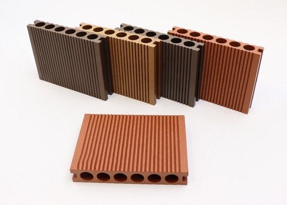 140x25mm Co النتوء WPC التزيين الأرضيات الخشبية البلاستيكية المركبة المعاد تدويرها
