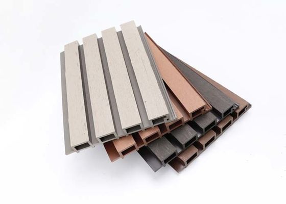 Esay لتثبيت اللوحة الخارجية PS Panel 3D Wood Fluted PS Wall Panel