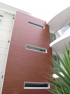 Esay لتثبيت اللوحة الخارجية PS Panel 3D Wood Fluted PS Wall Panel