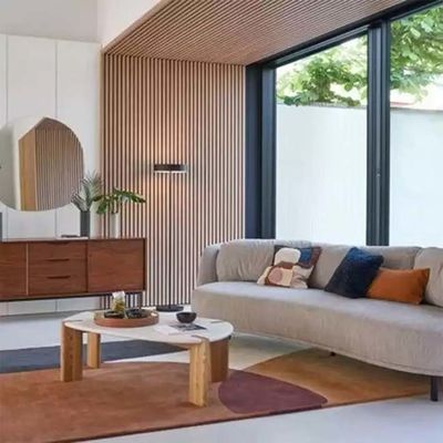 Esay لتثبيت اللوحة الخارجية PS Panel 3D Wood Fluted PS Wall Panel