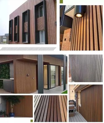 Esay لتثبيت اللوحة الخارجية PS Panel 3D Wood Fluted PS Wall Panel