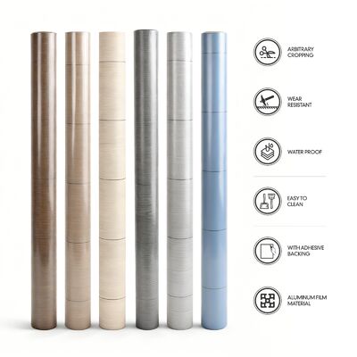 الملصق القابل للإزالة من 0.7 ملم PVC Vinyl Flooring Roll مع دعم ملصق قوي