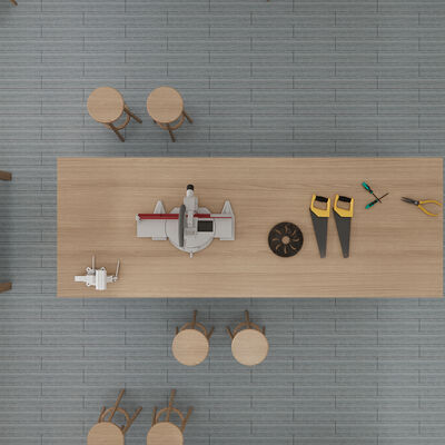 ملصقات بلاط الأرضيات اللاصقة بتنسيق لفة عريضة جدًا للغرف أو المساحات الأكبر