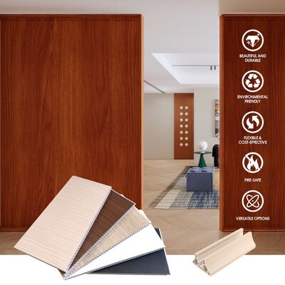 لوح حائط PVC خفيف الوزن مقاوم للماء ومقاوم للحريق لتقسيم مساحات المكاتب