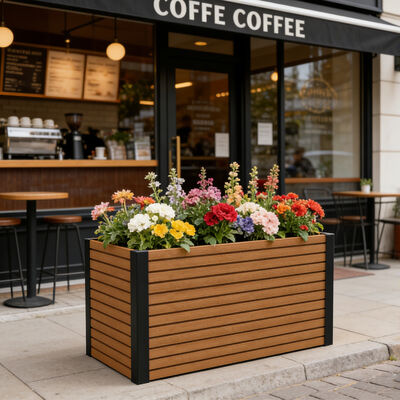 عصرية مقاومة للماء مضادة للحريق صديقة للبيئة رفعت حديقة سرير زرع مربع للخارج