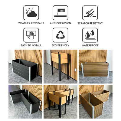 عصرية مقاومة للماء مضادة للحريق صديقة للبيئة رفعت حديقة سرير زرع مربع للخارج