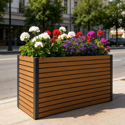 مربع زراعة السرير الحديدية المرتفعة في الهواء الطلق مع مواد مقاومة للماء مضادة للحريق صديقة للبيئة لزراعة الفناء الخلفي