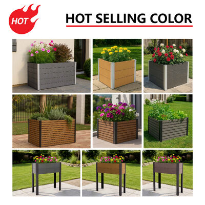 مربع زراعة السرير الحديدية المرتفعة في الهواء الطلق مع مواد مقاومة للماء مضادة للحريق صديقة للبيئة لزراعة الفناء الخلفي