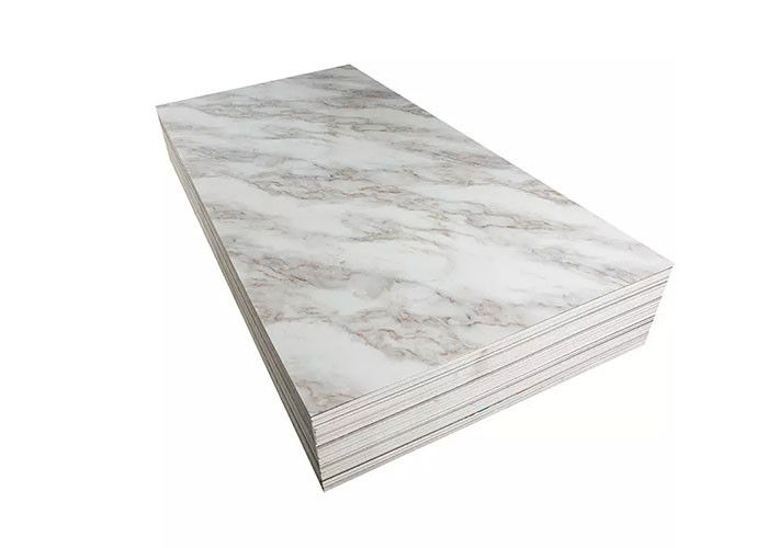 فاخر عالي اللمعان 1220x2440mm 3mm بولي كلوريد الفينيل ورقة الرخام الديكور الداخلي للجدران