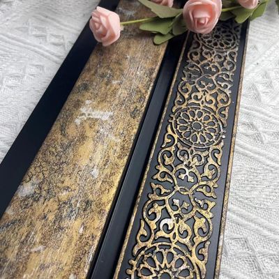 زخرفة مقاومة للماء PS الداخلية 3D الخشب جدار تلبيسة كورنيش صب