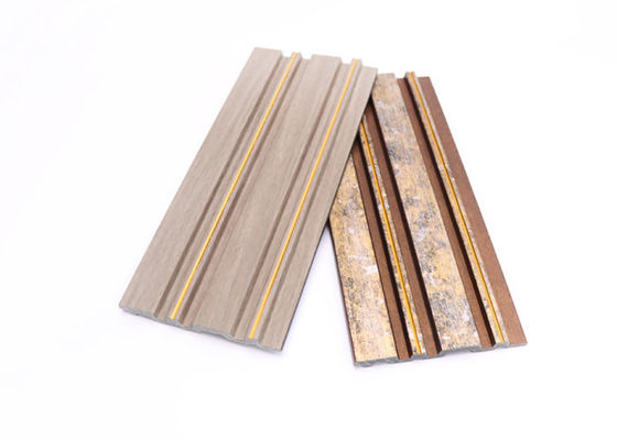 الألواح الداخلية PS Wall Cladding Panel مع خط فضي ذهبي للخلفية 120x12mm