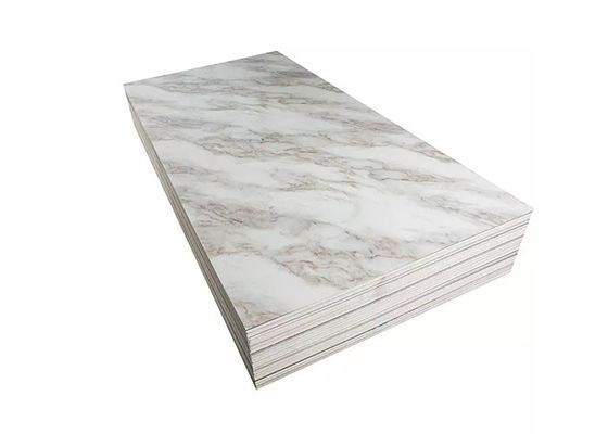 فاخر عالي اللمعان 1220x2440mm 3mm بولي كلوريد الفينيل ورقة الرخام الديكور الداخلي للجدران