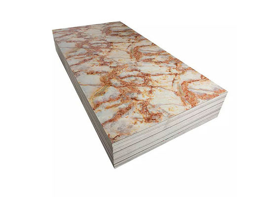 فاخر عالي اللمعان 1220x2440mm 3mm بولي كلوريد الفينيل ورقة الرخام الديكور الداخلي للجدران