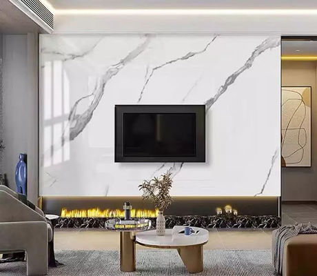 فاخر عالي اللمعان 1220x2440mm 3mm بولي كلوريد الفينيل ورقة الرخام الديكور الداخلي للجدران