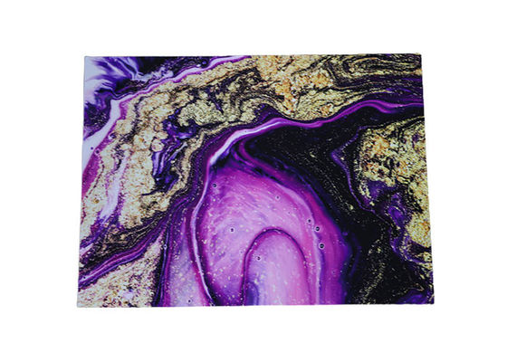 فاخر عالي اللمعان 1220x2440mm 3mm بولي كلوريد الفينيل ورقة الرخام الديكور الداخلي للجدران