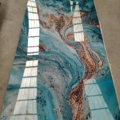مقاوم للماء 1220x2440 1220x2800 جدار ديكور PVC ورقة تصميم الرخام