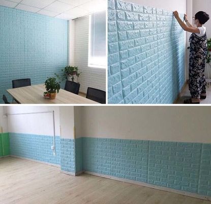 3D PE رغوة خلفيات ذاتية اللصق للجدران للديكور المنزل