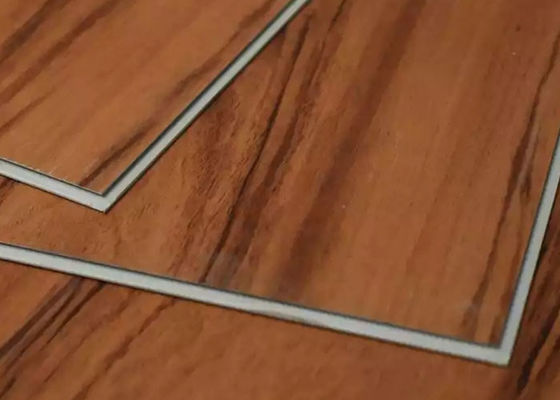 180x1220x4mm Wood Grain انقر فوق SPC Flooring أرضيات PVC البلاستيكية المقاومة للماء