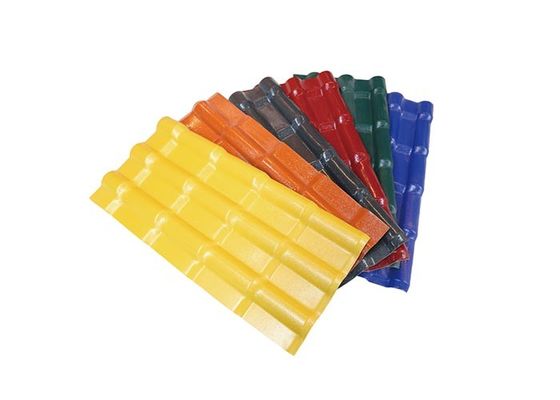 بلاط السقف PVC خفيف الوزن 0.8 مم - 3.2 مم مواد التسقيف البلاستيكية Asa Pvc Roof Tile