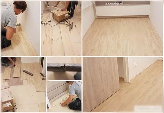 4mm 3.5mm Floor Interlock انقر فوق 4mm Vinyl SPC انقر فوق أرضيات بلاط داخلي