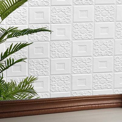 الأبيض PE لوحات الحائط 70x77 سنتيمتر 3D PE رغوة الجدار ملصق للديكور المنزل