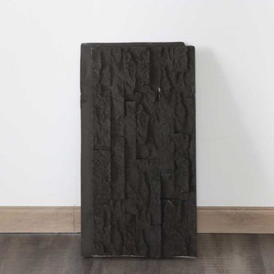 ديكور المنزل لوحة الحجر الثقافي PU رمادي غامق محاكاة البولي يوريثين 120 * 60 سم