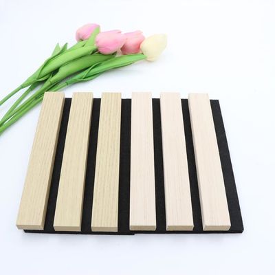 ألواح الجدران الخشبية المصنوعة من الألياف الخشبية Slat 3mm Sound Proof