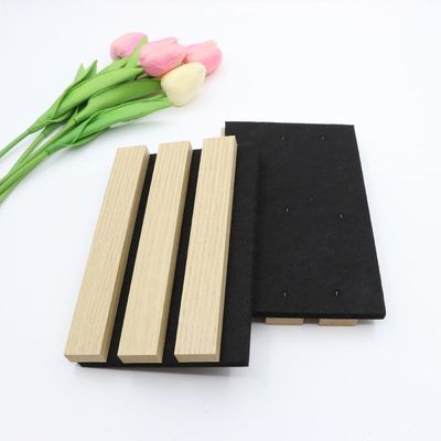 ألواح الجدران الخشبية المصنوعة من الألياف الخشبية Slat 3mm Sound Proof