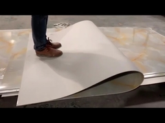 الديكور الداخلي الجدار الخلفية لوحة الأشعة فوق البنفسجية طلاء ورقة الرخام PVC